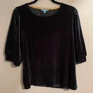 Green velvet top